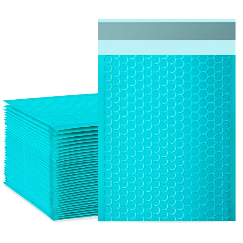 Dasen Bubble Mailers, 8.5x11 Inch Padded Bubble Mailers Pack of 50 Bubble Envelopes Opaque Self Seal Adhesive Waterproof Bags for Shipping and Packaging (Teal, 8.5x11-50Pc) - Image 1